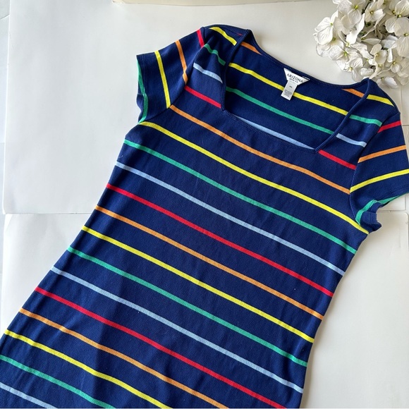 Arizona Jean Co Blue Rainbow striped dress - Picture 4 of 6